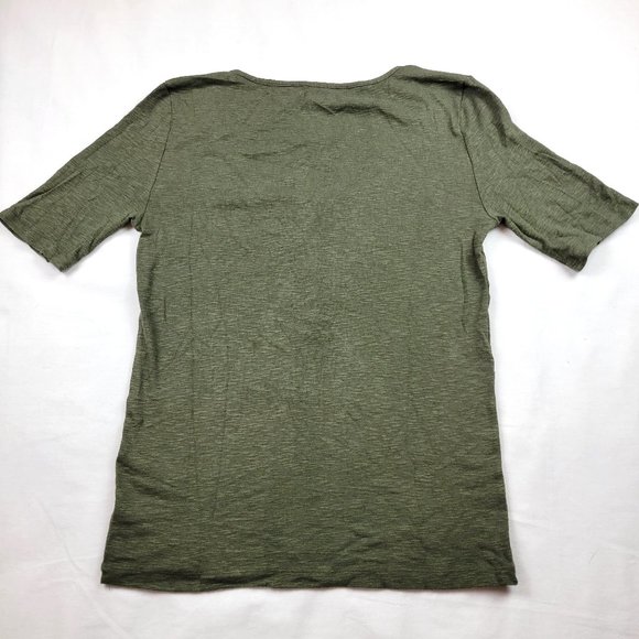 MADEWELL Green Rehearsal Henley Tee Shirt - Size Small - Picture 5 of 5